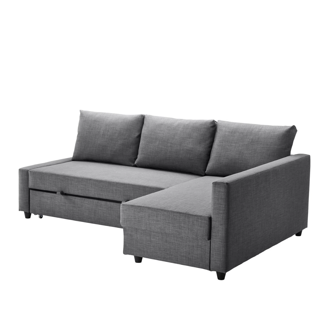 Gray Sectional Sofa Bed with Storage