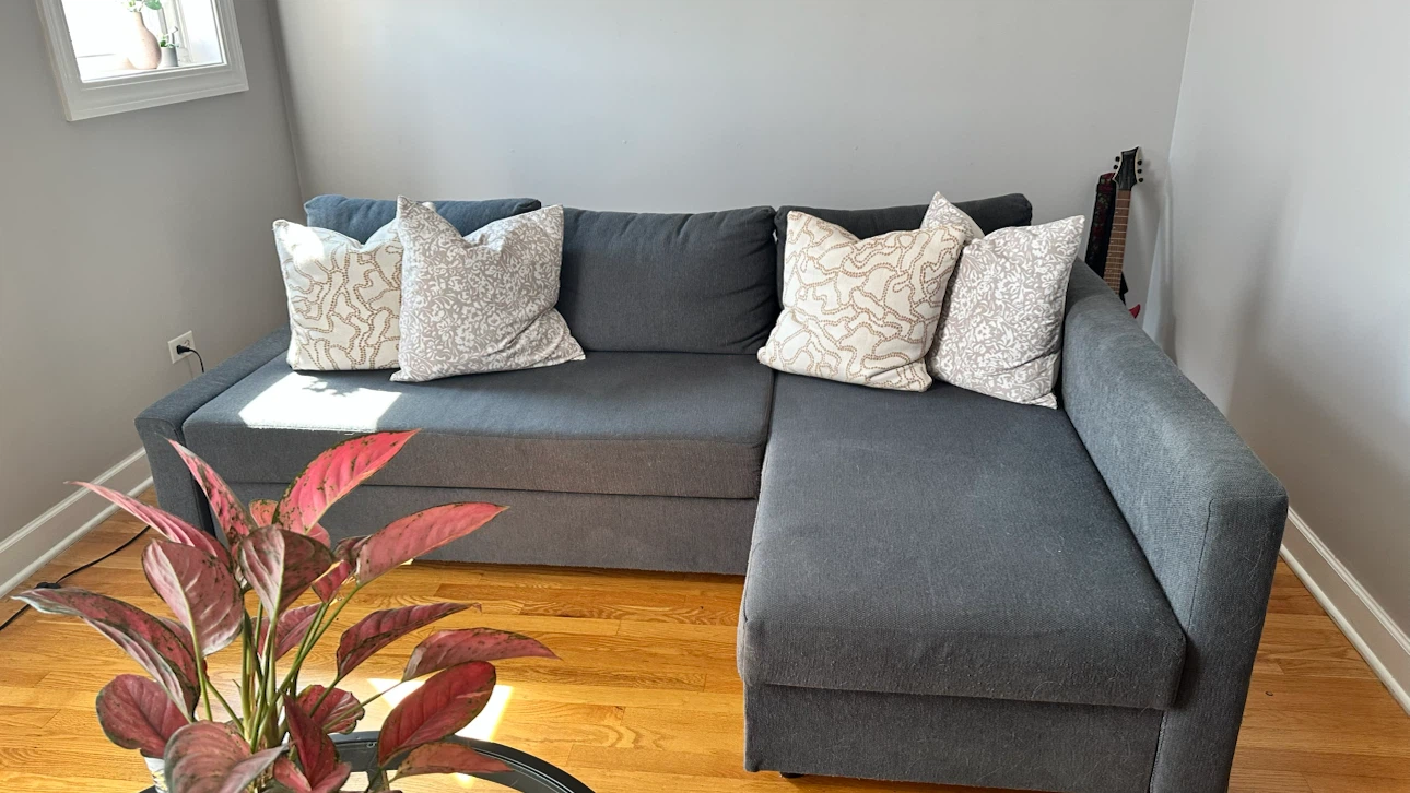 Gray Sectional Sofa Bed with Storage - photo 5