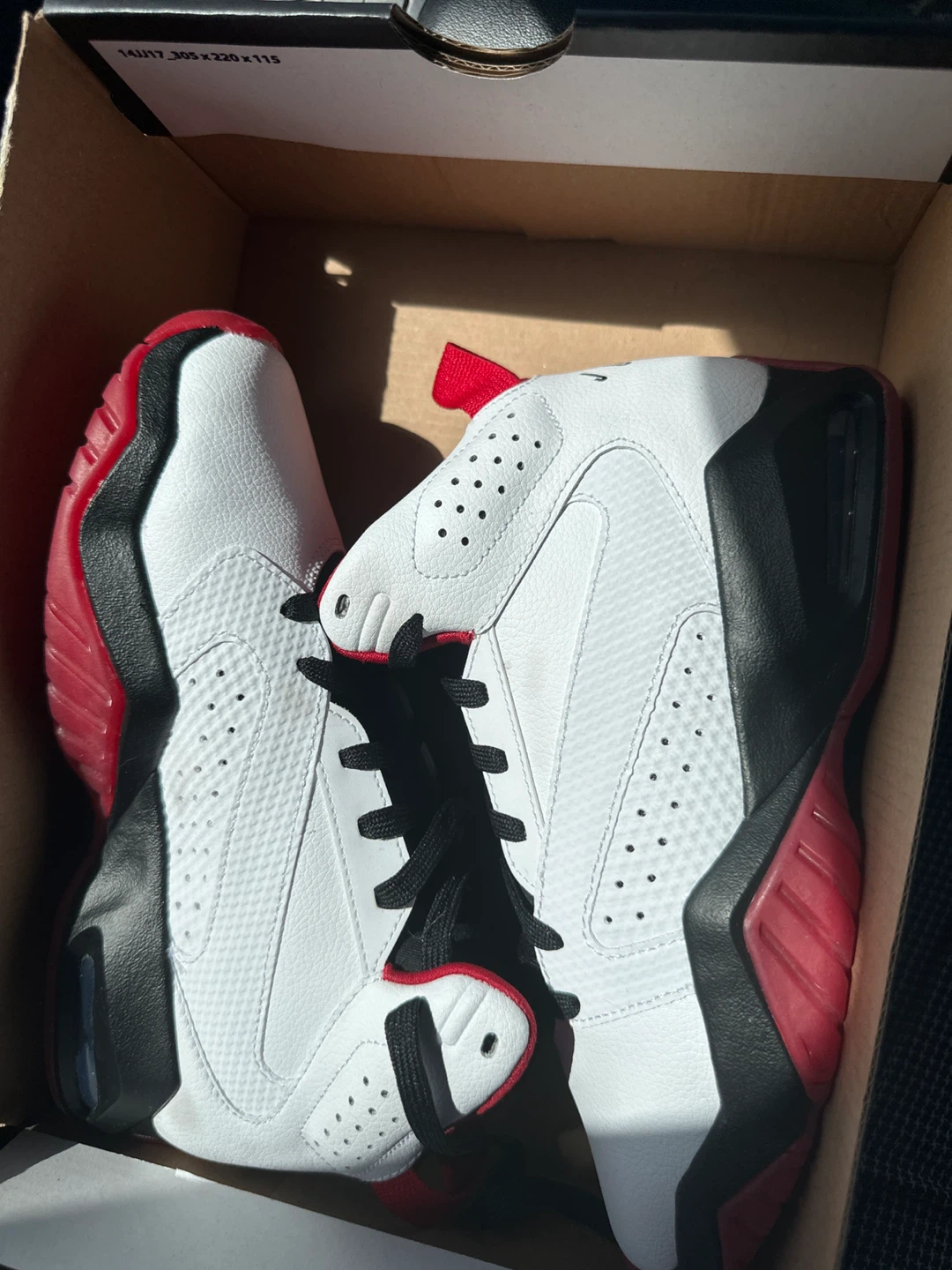 White and Red Jordan Sneakers - photo 2