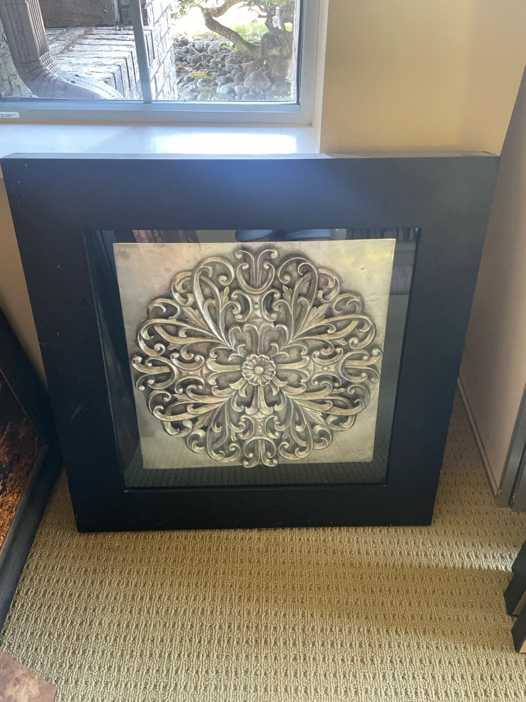 Framed Black and White Tree Artwork Set - photo 2