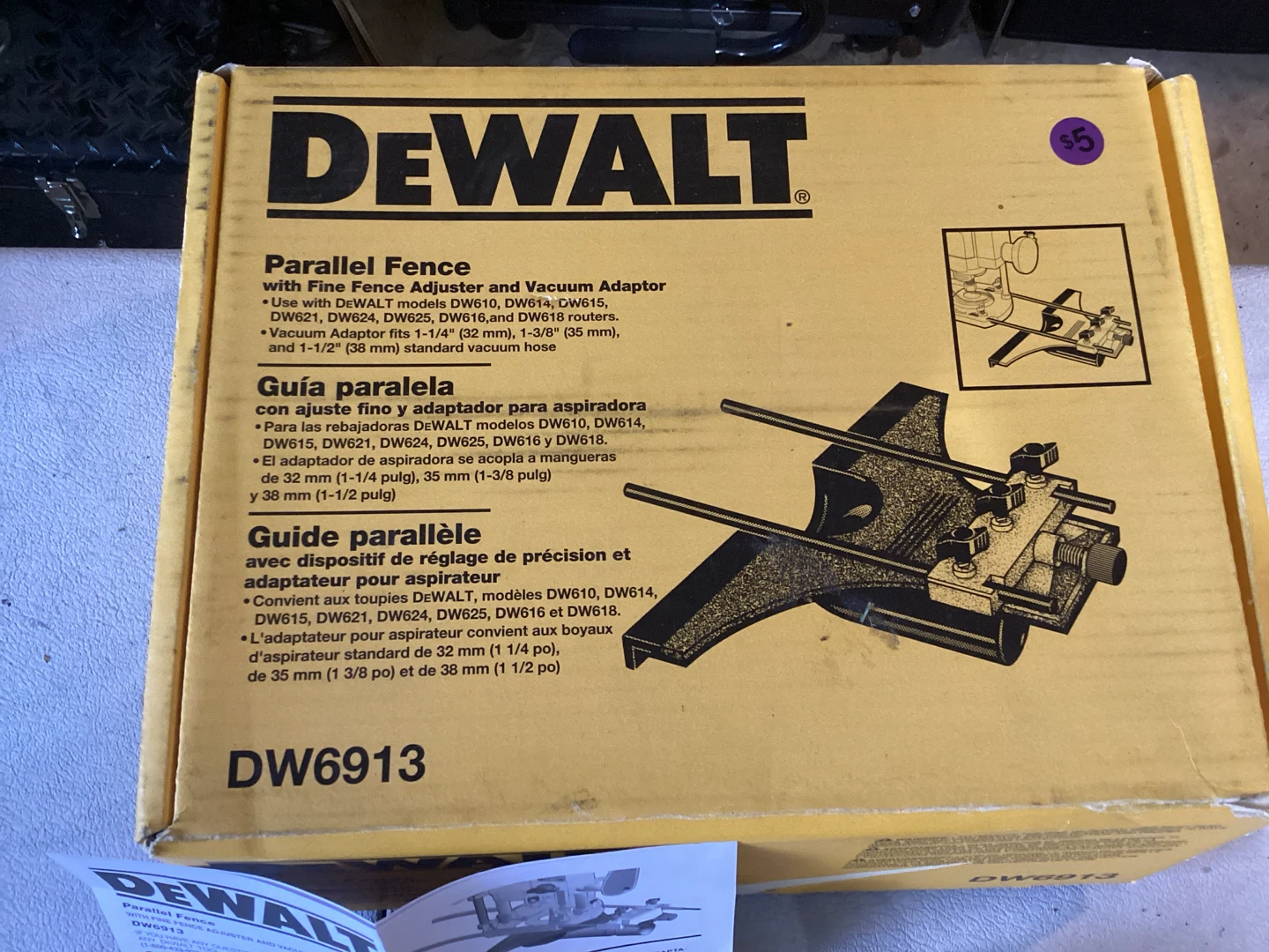 BORA Portamate Dado Router Guide & DEWALT Parallel Fence