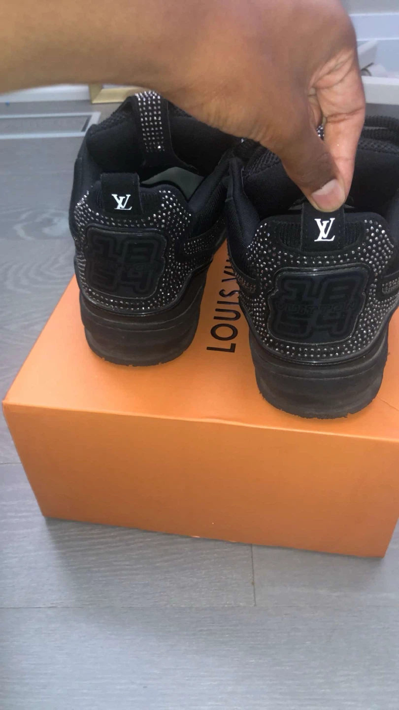 Louis Vuitton Black Rhinestone Sneakers - photo 3
