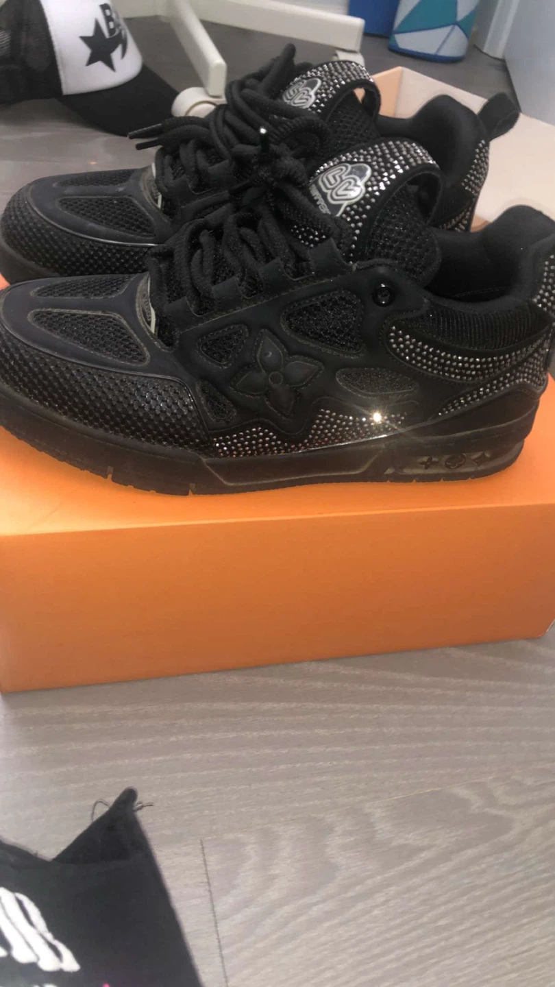 Louis Vuitton Black Rhinestone Sneakers - photo 4
