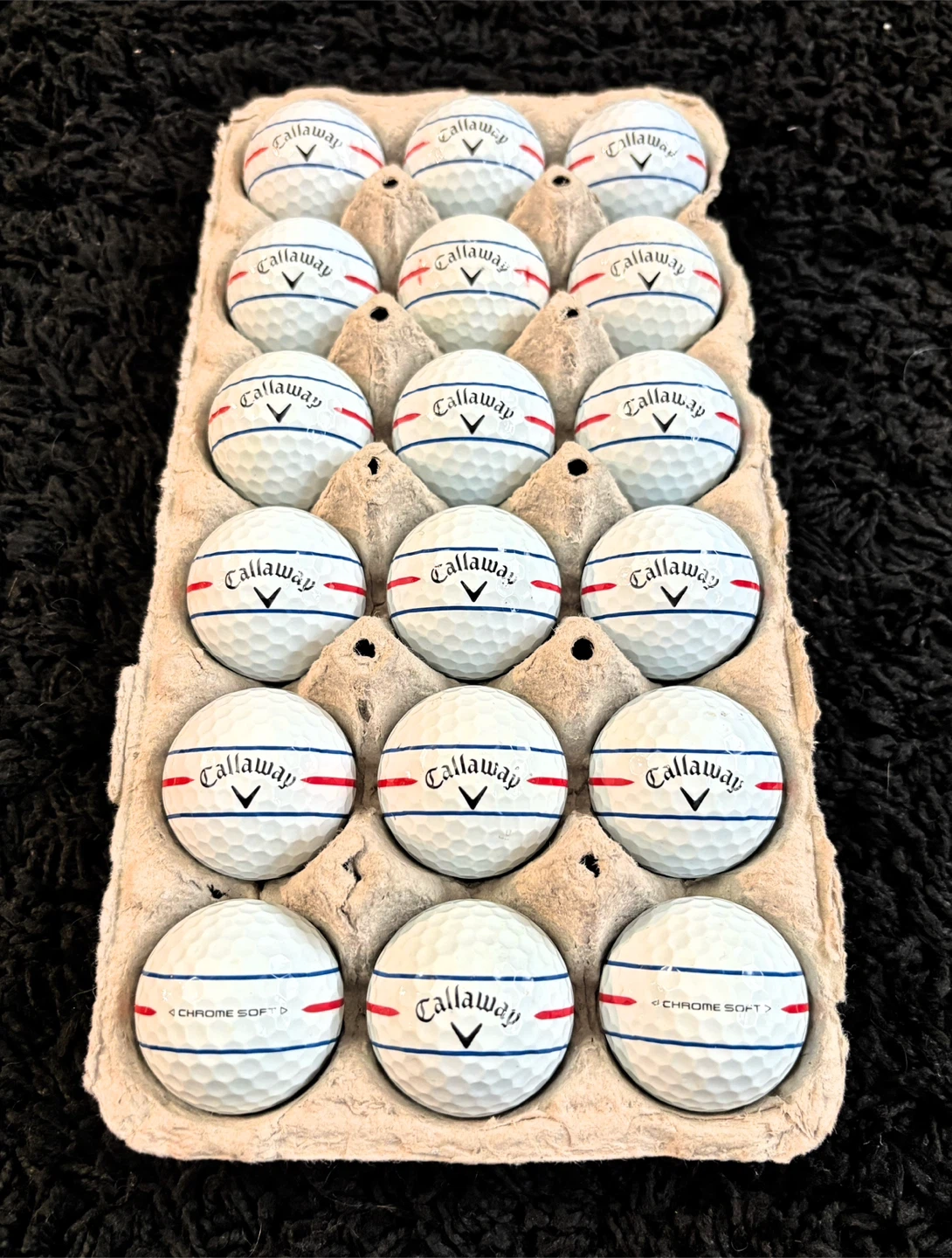 18 Callaway Chrome Soft 360 Triple Track Golf Balls