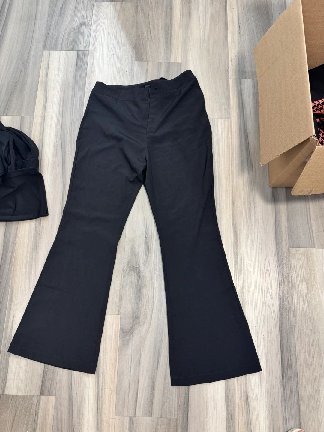 Black Flare Leg Pants - photo 3