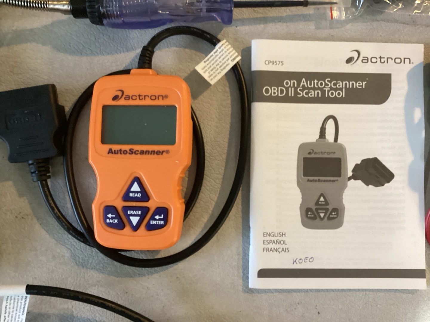 Actron AutoScanner OBD II Scan Tool
