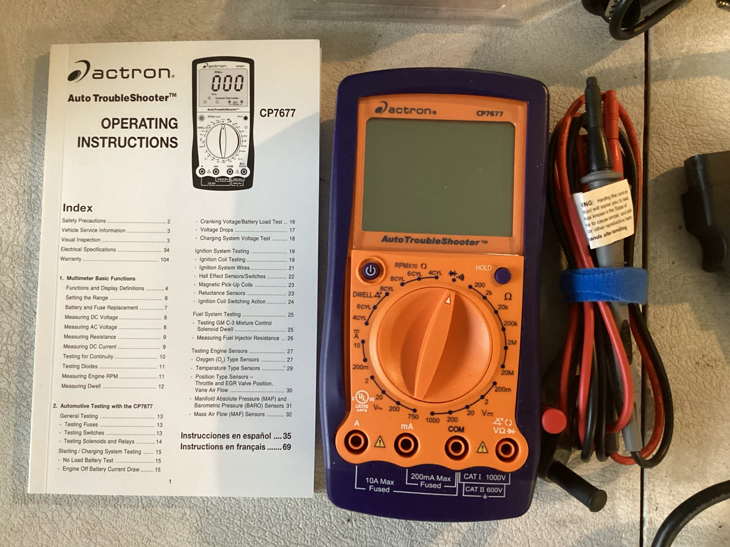 Actron CP7677 Auto Trouble Shooter Multimeter