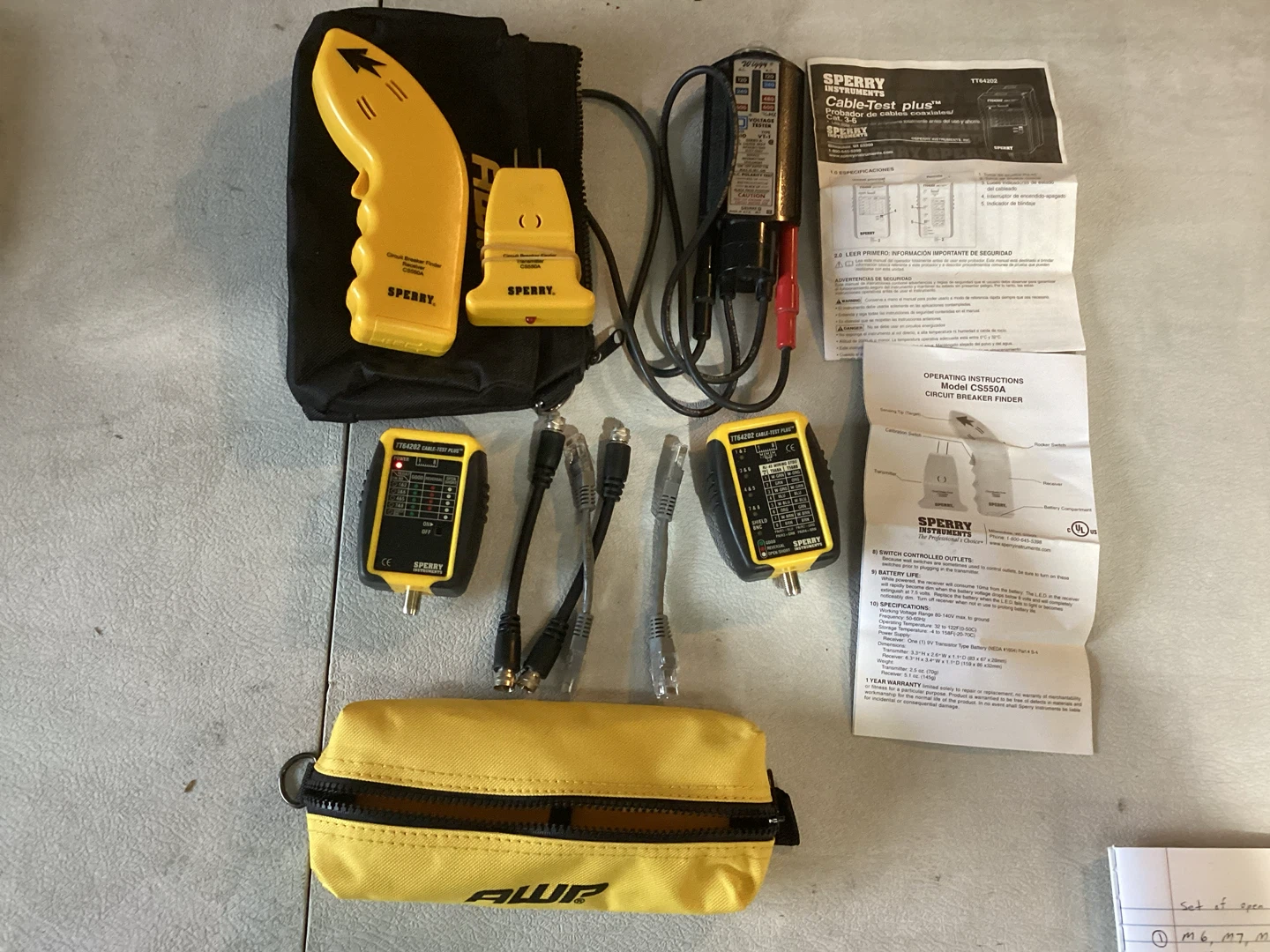 Sperry Instruments Cable Testers and Circuit Breaker Finder