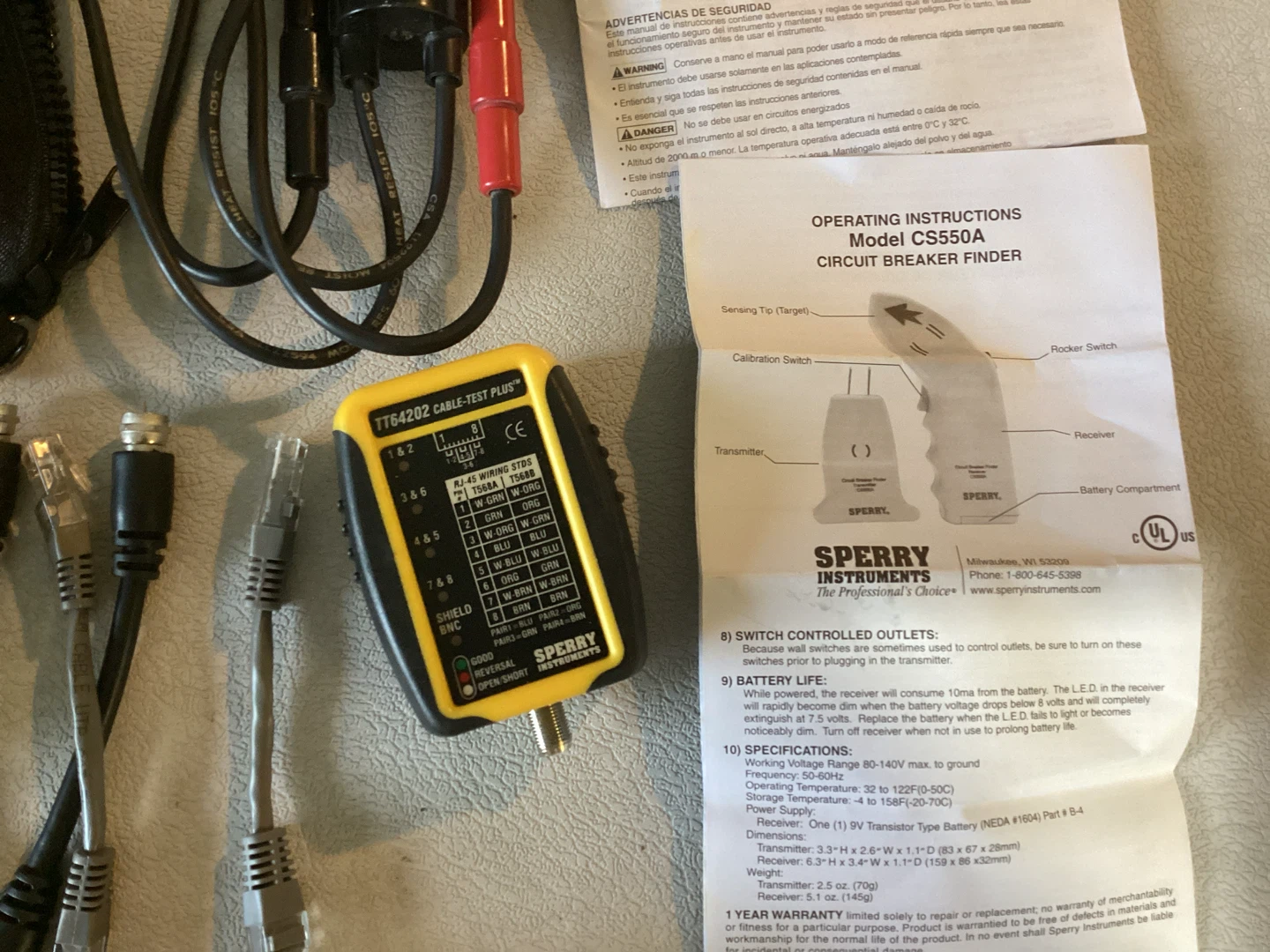 Sperry Instruments Cable Testers and Circuit Breaker Finder - photo 4