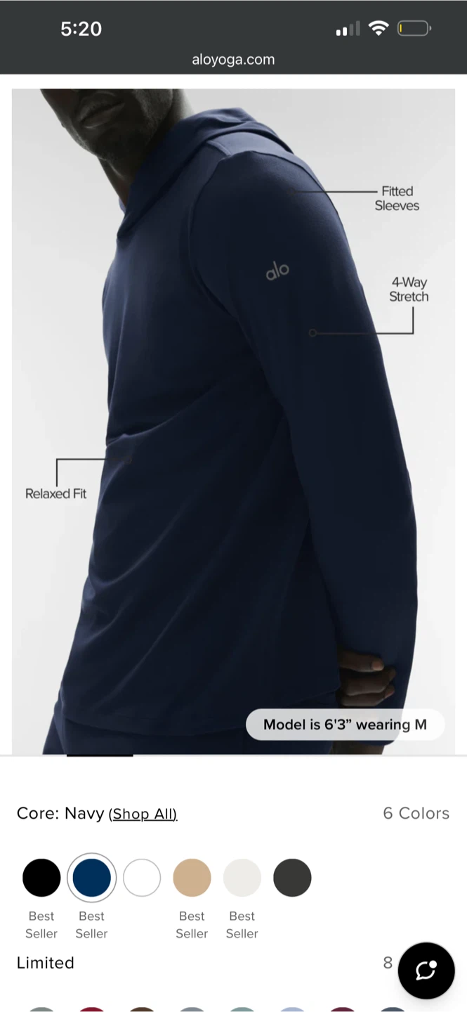 *Pending sale* Alo Yoga Hoodie - Navy - Size M Men’s - photo 4
