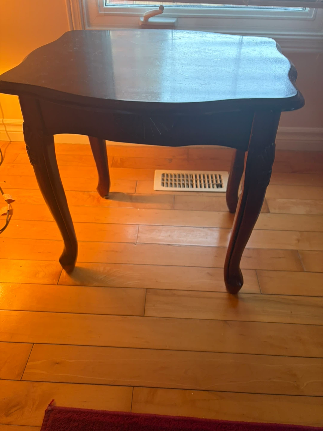 Wooden Cherry Red Coffee Table and End Tables Set - photo 4