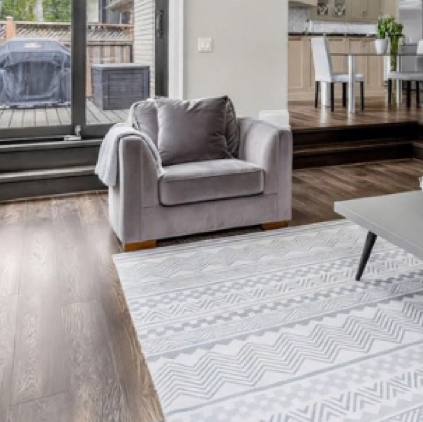 Grey sofa chair