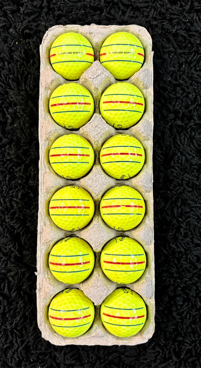 12 Callaway Chrome Soft Yellow Triple Track Golf Balls - photo 2