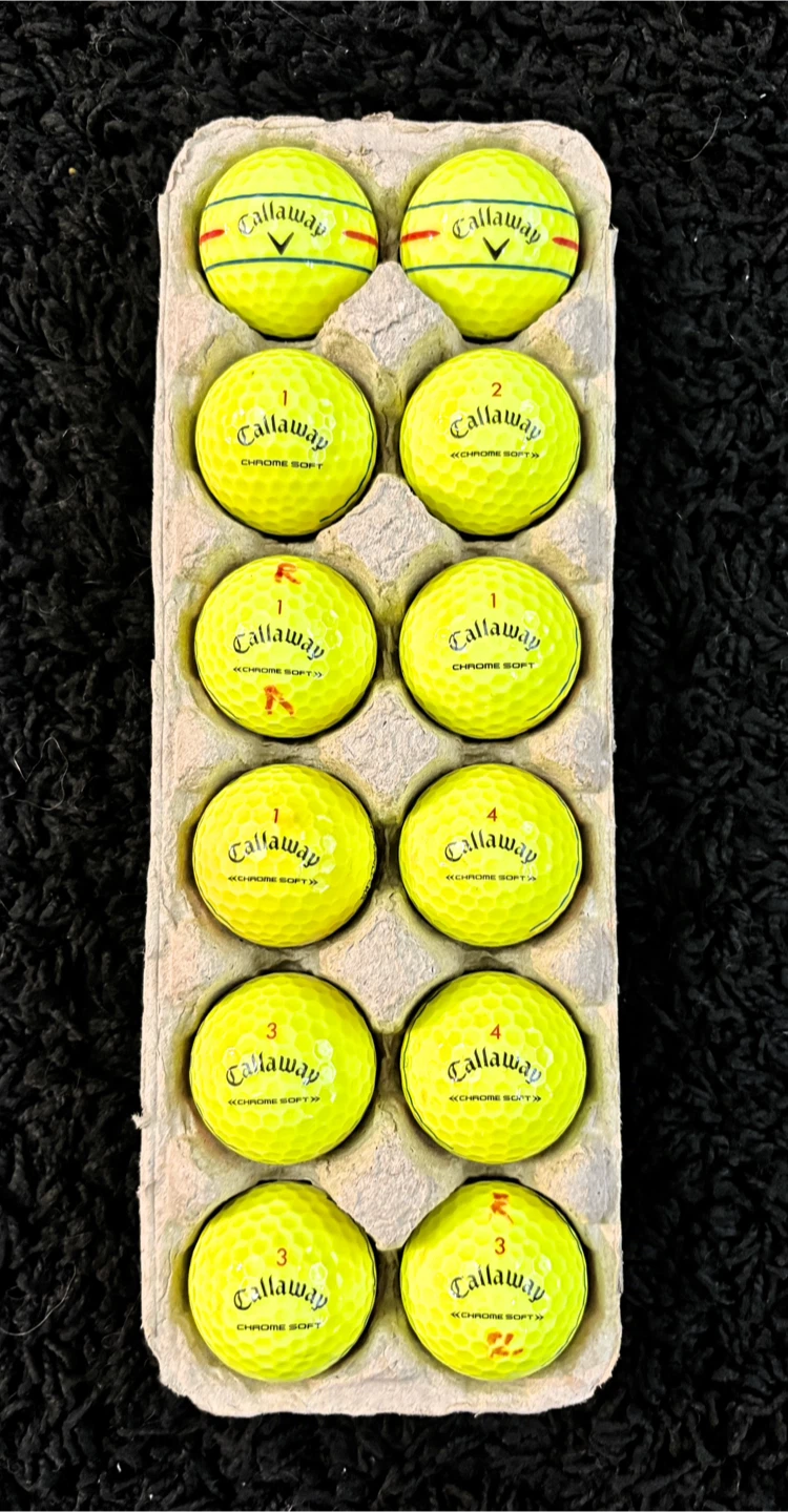 12 Callaway Chrome Soft Yellow Triple Track Golf Balls - photo 3