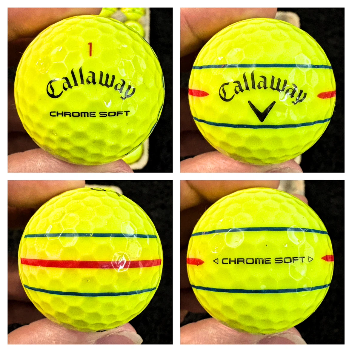 12 Callaway Chrome Soft Yellow Triple Track Golf Balls - photo 4