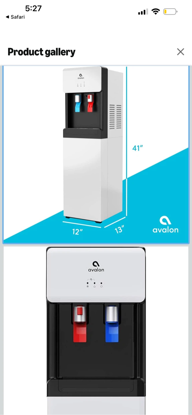 Avalon Bottom Loading Water Cooler Dispenser - Hot/Cold - photo 5