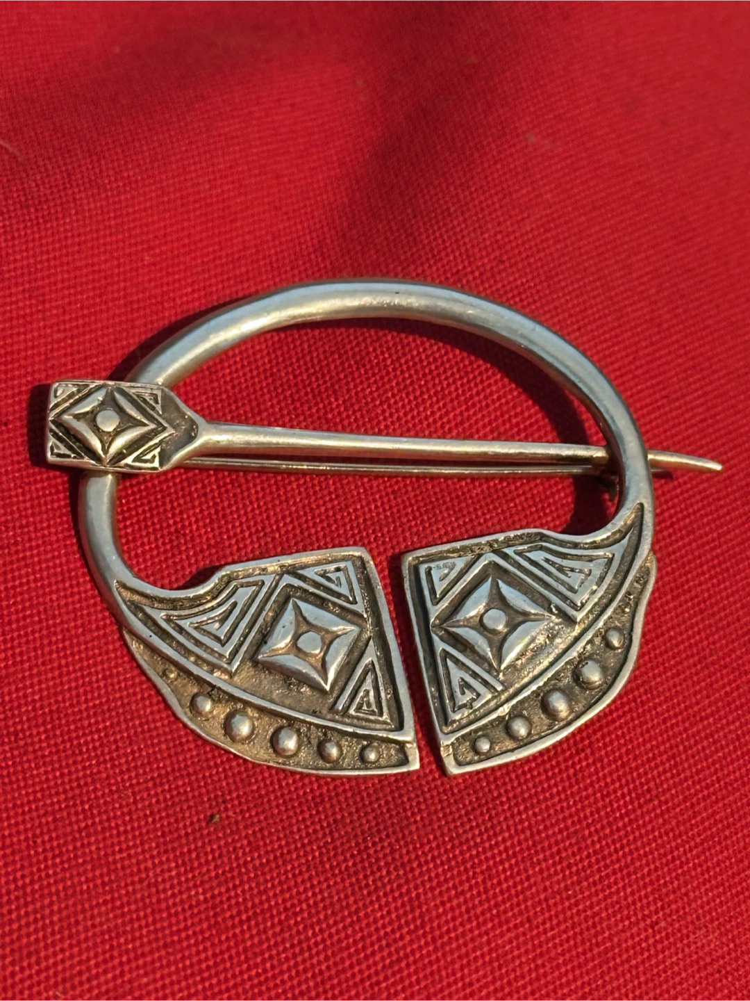 Large 2.5” Alexander Ritchie Iona Celtic Silver Brooch