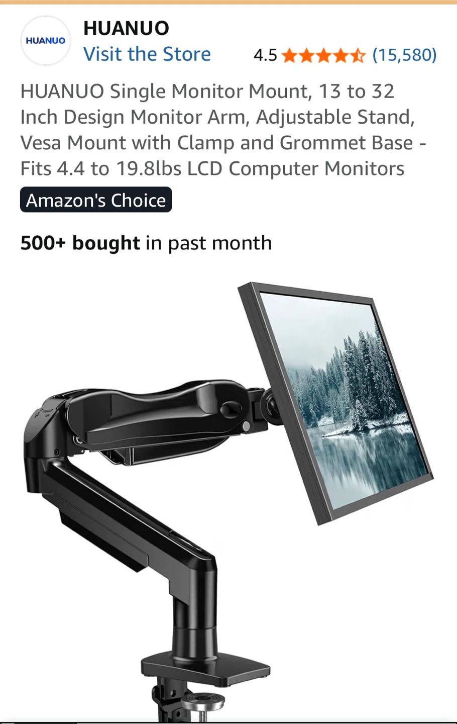 HUANUO Single Monitor Mount