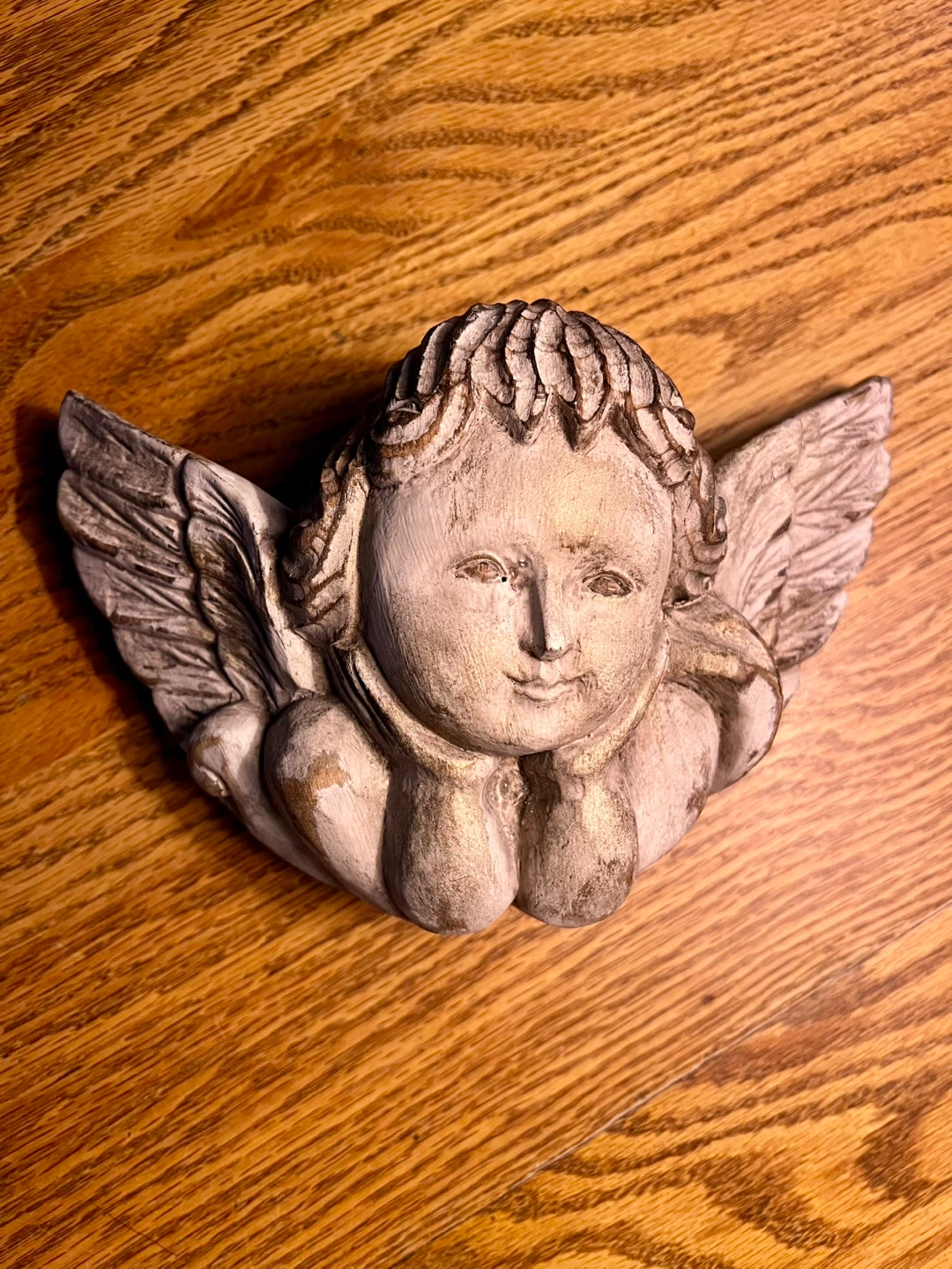 Wood carving marking on back Q