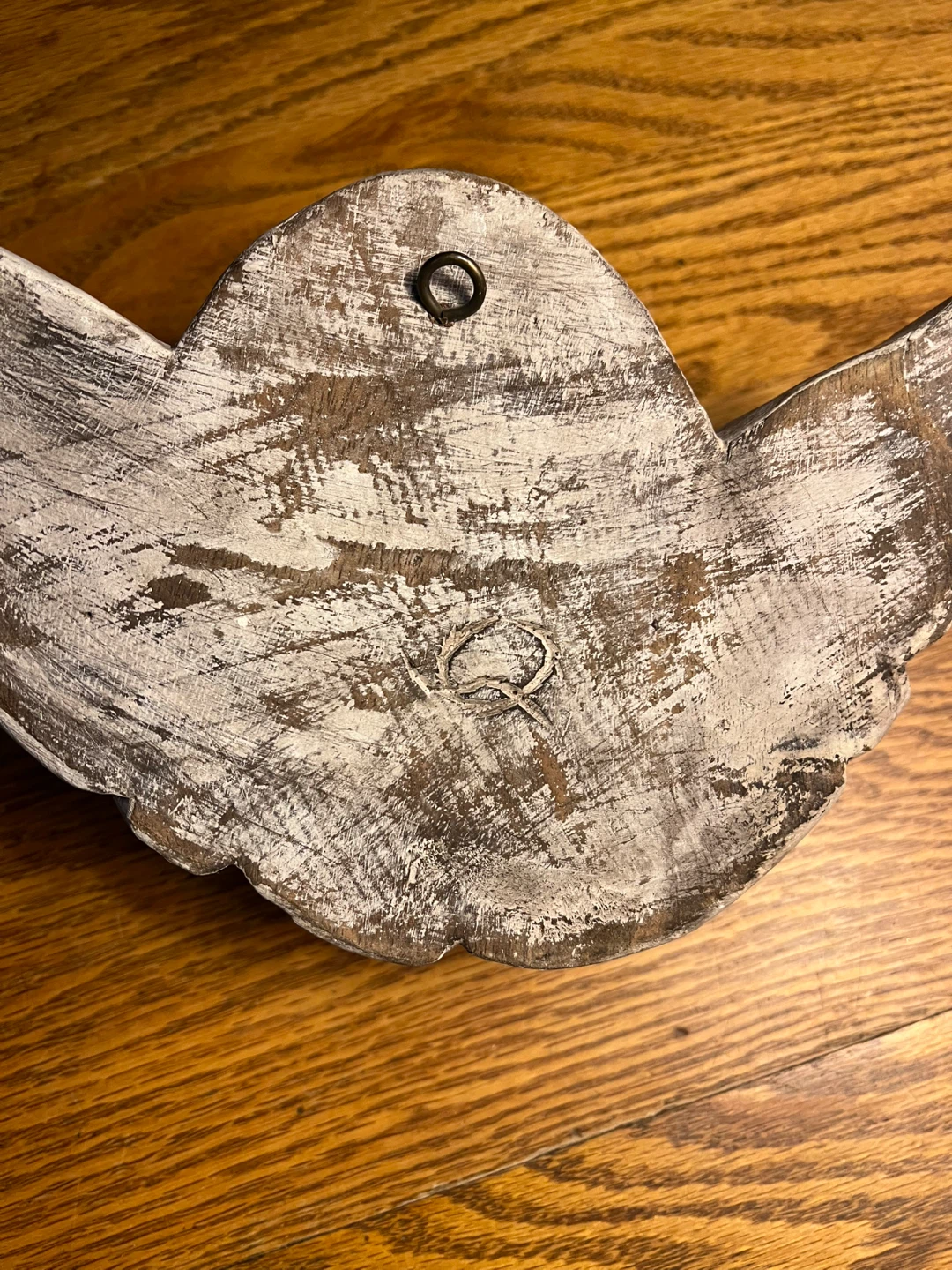 Wood carving marking on back Q - photo 2