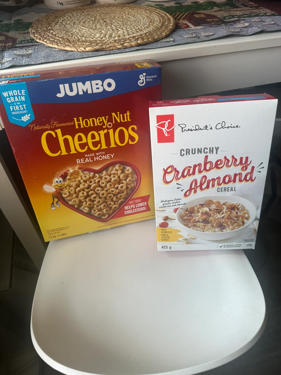 Two boxes of cereal