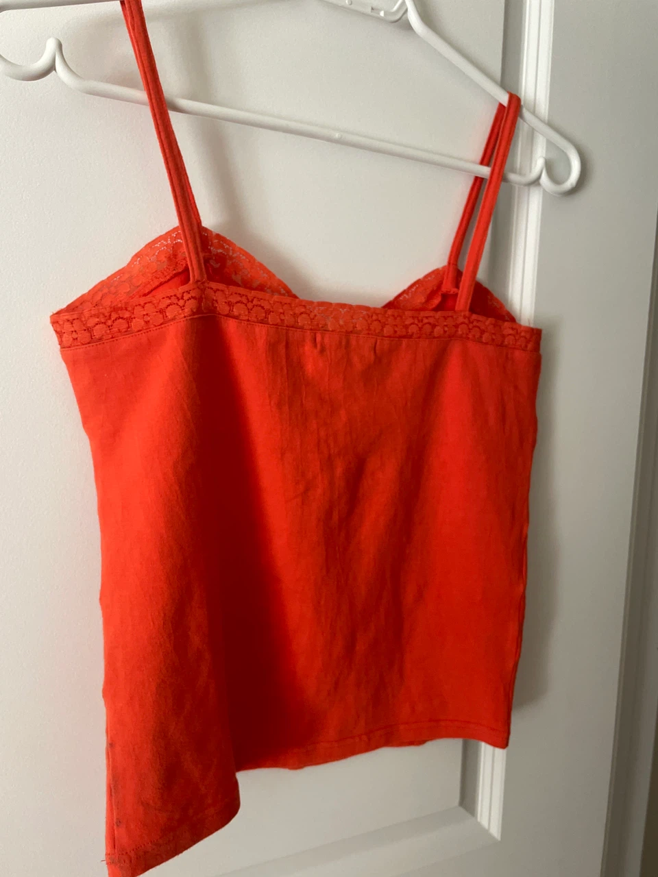 Size M-Hollywood Orange Lace Trim Camisole Top - photo 3