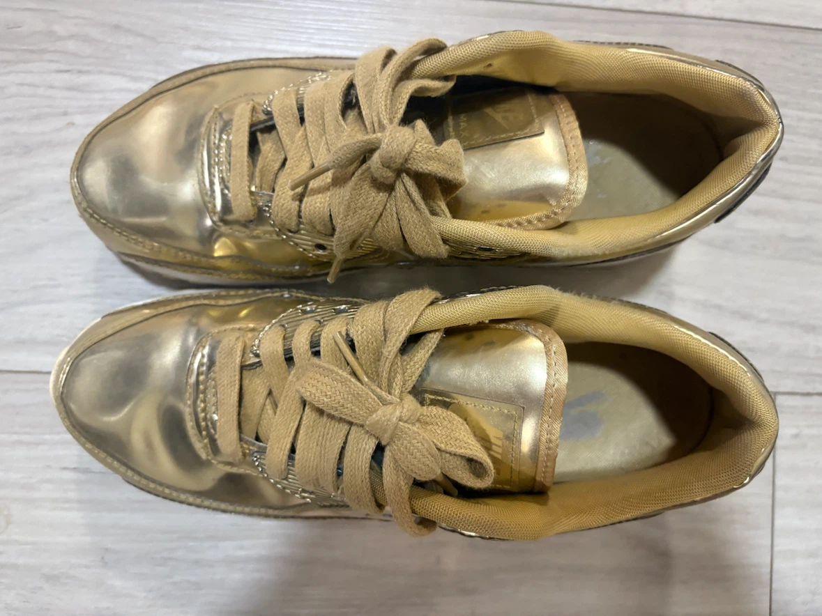 Nike Air Max 90 Gold Metallic Sneakers