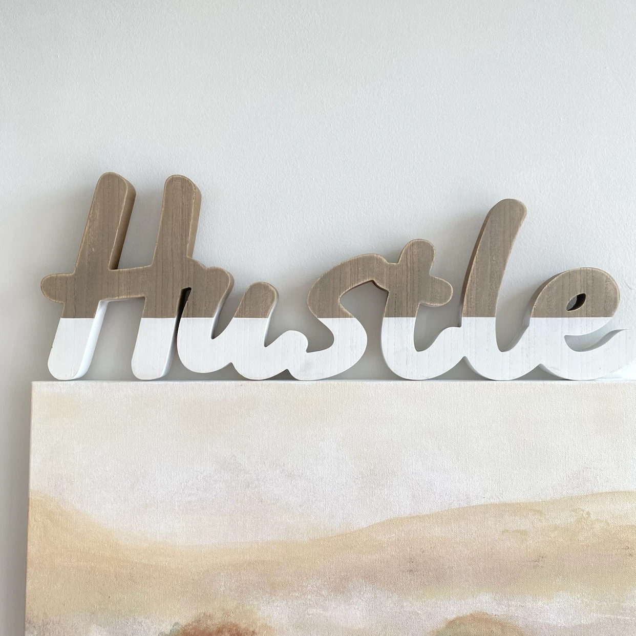 Wooden "Hustle" Wall Decor