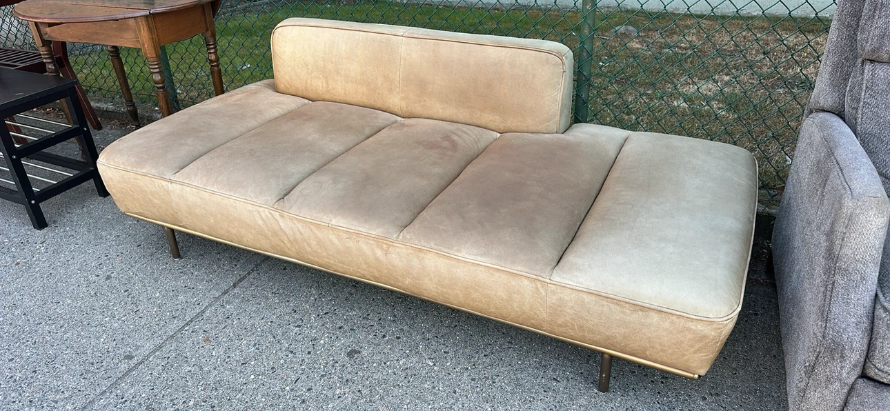 Modern Tan Chaise Lounge - photo 4