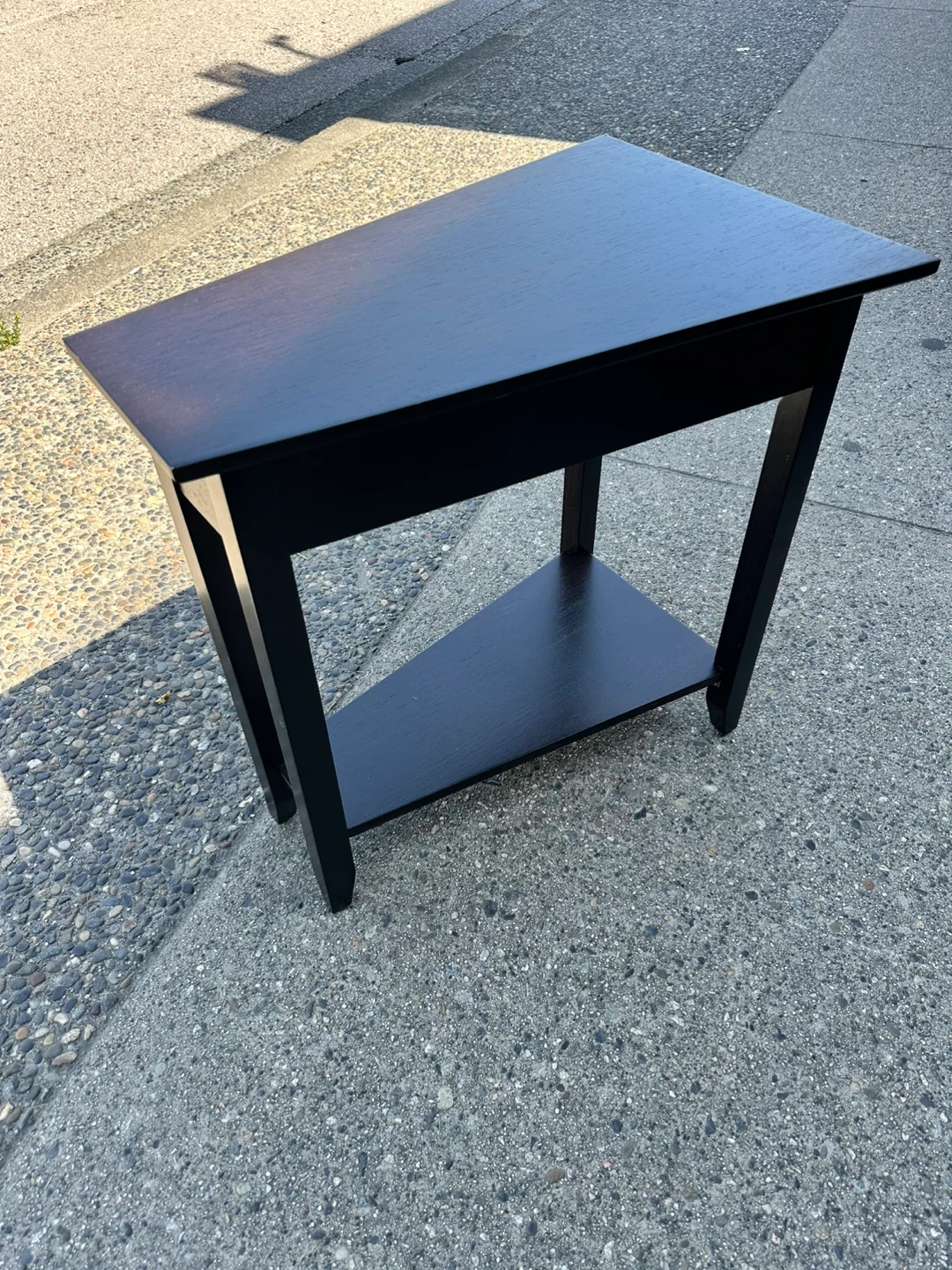 Black Console Table with Shelf