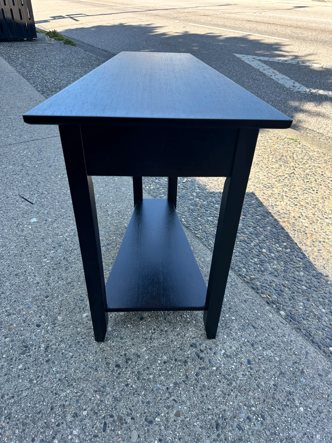 Black Console Table with Shelf - photo 2