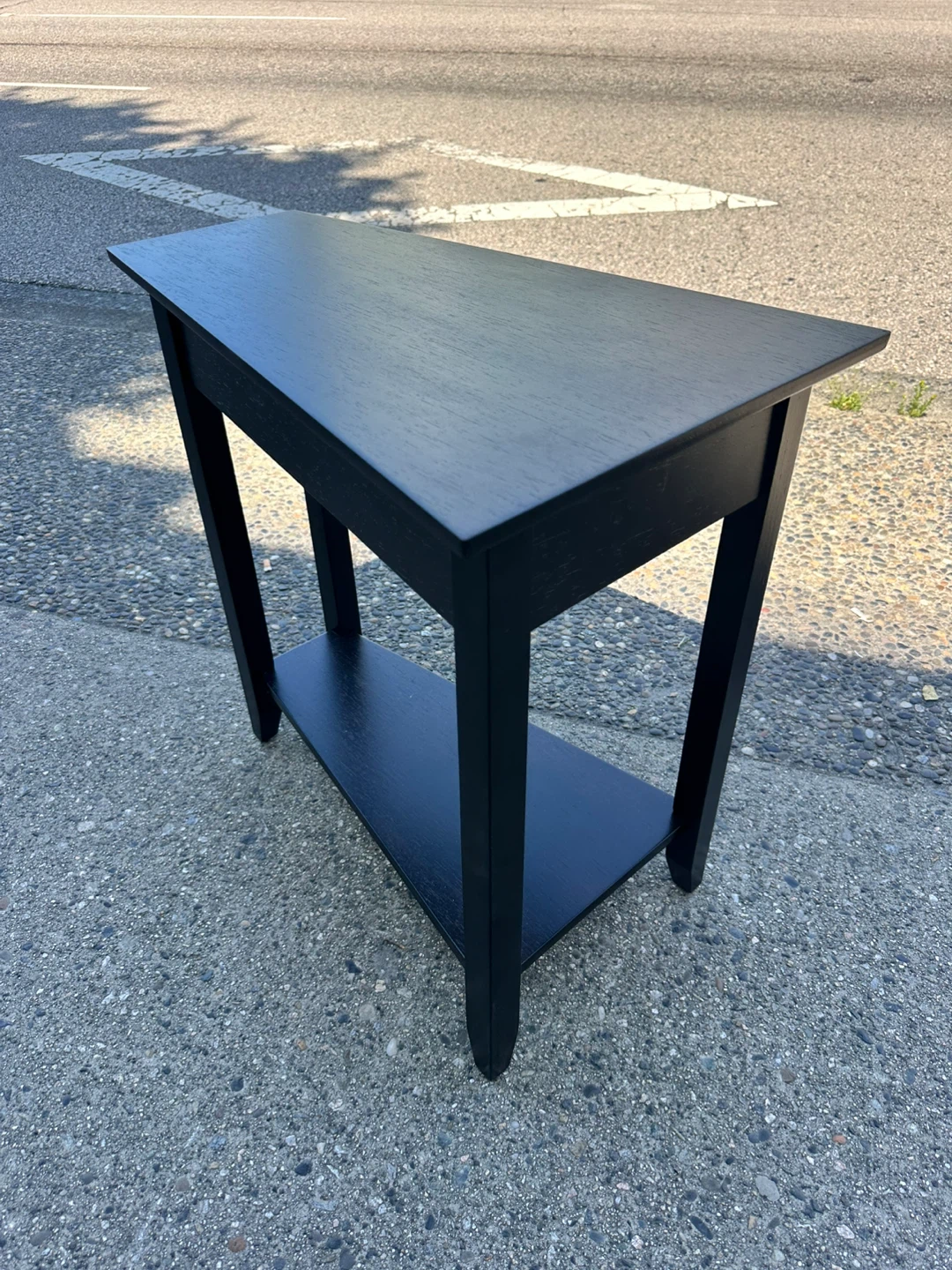 Black Console Table with Shelf - photo 3