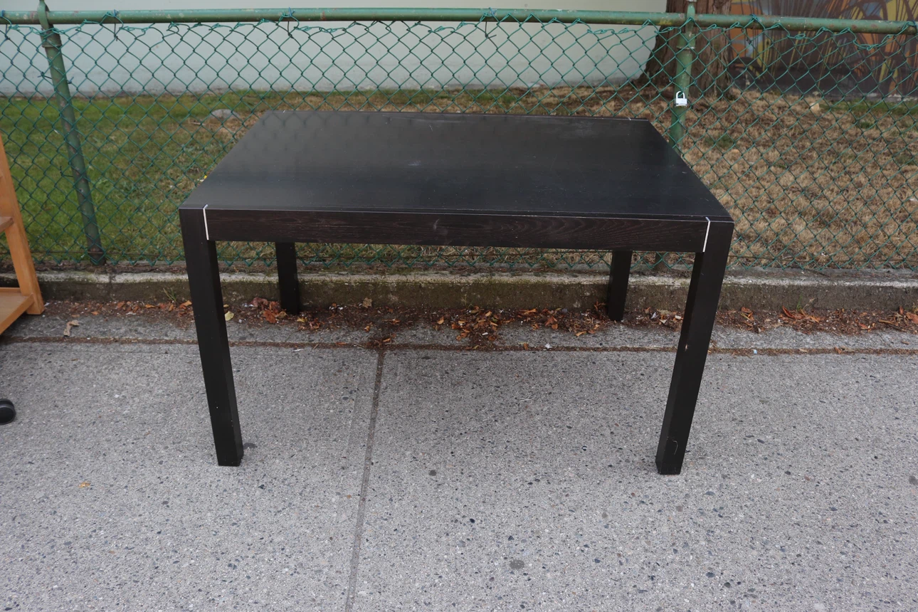 Dark Brown Square Side Table