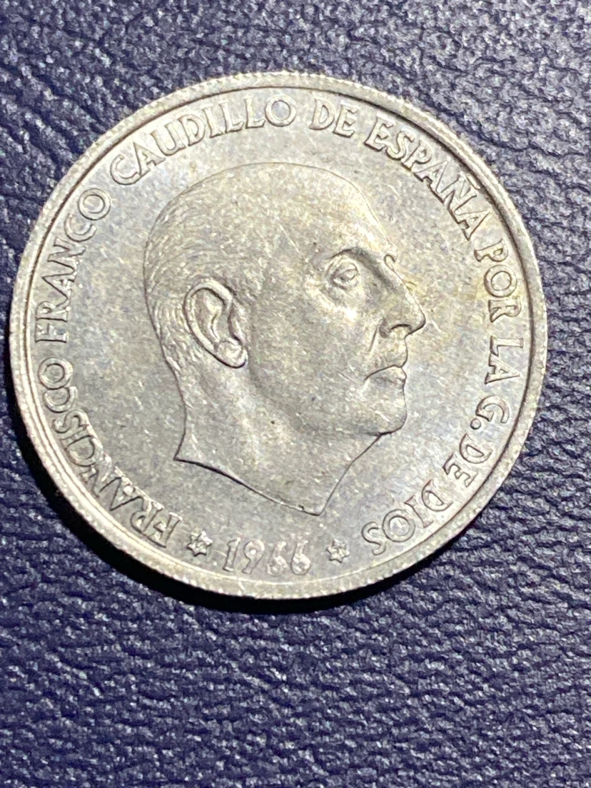 1966 Spanish 50 Cts Coin