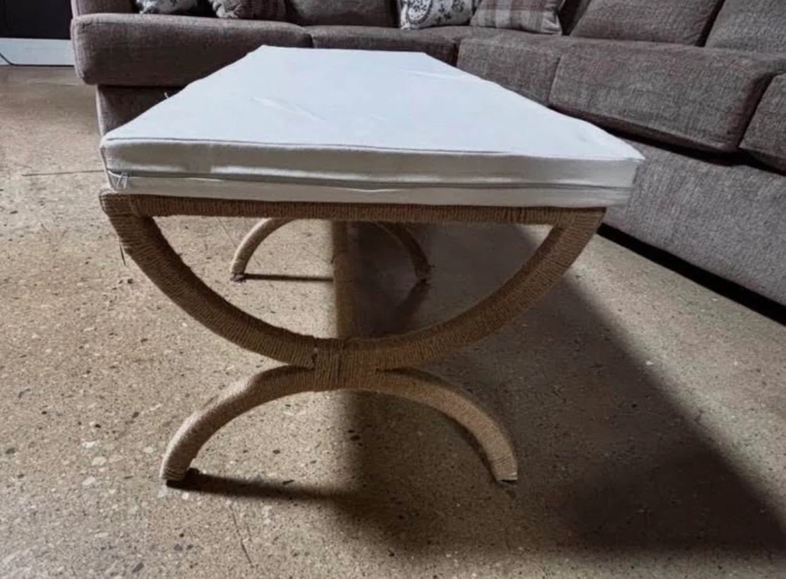 New Boho Japandi Accent Bench - photo 2