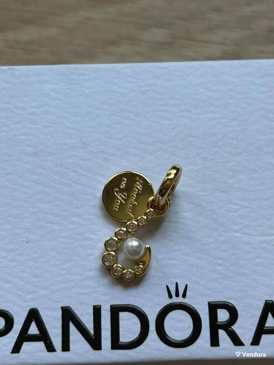 Pandora Gold Tone Charm with Pearl and Crystals - photo 2