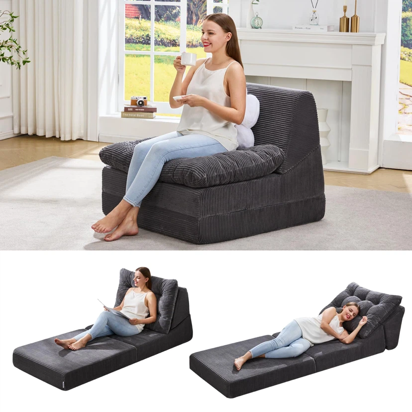 Hobestluk Adult Folding Sofa Bed,Large Comfy Floor Lounger