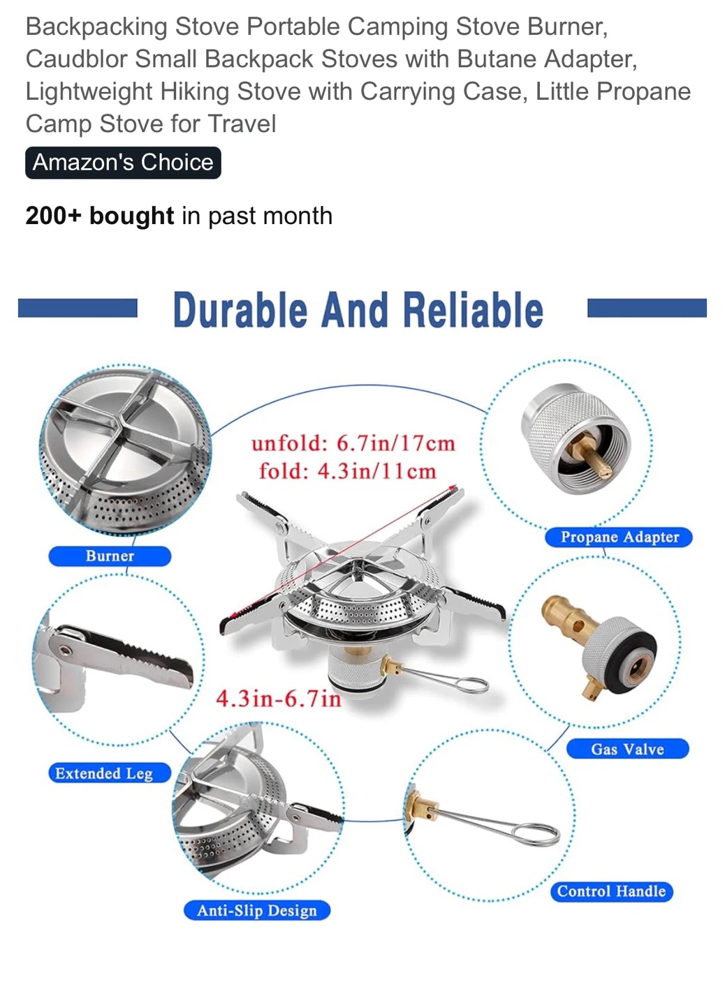 Portable Camping Stove Burner with Case - photo 4