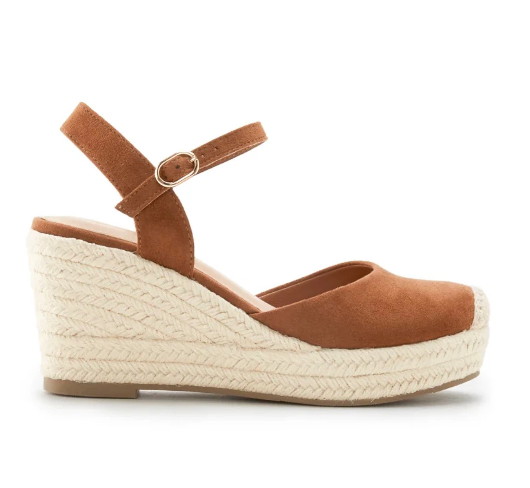 (NEW) Nuance Wedge Espadrille Sandals - Cognac Size 9 - photo 2