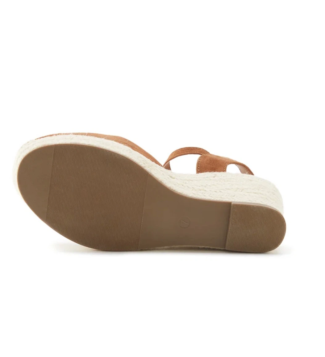 (NEW) Nuance Wedge Espadrille Sandals - Cognac Size 9 - photo 3