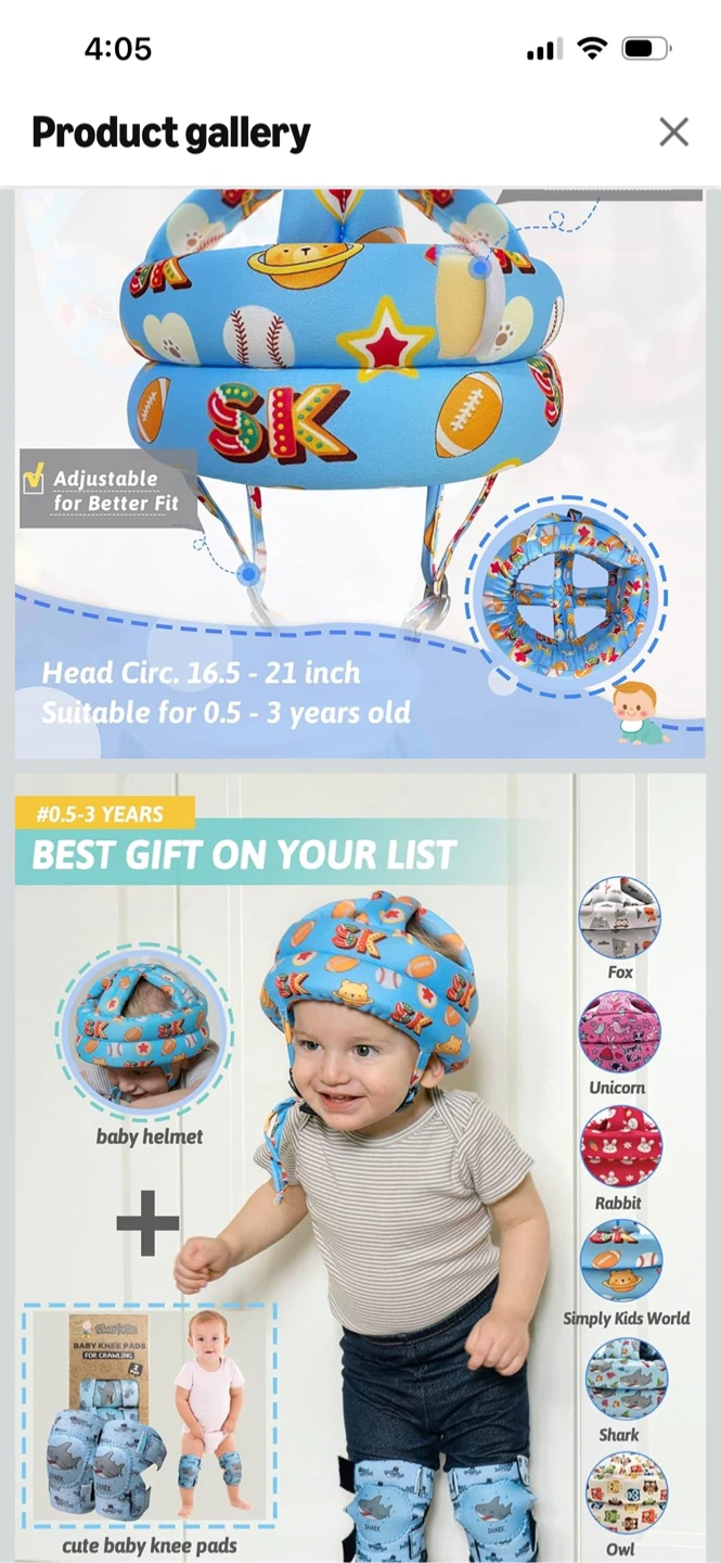 New-Baby Head Protector Helmet for Crawling Toddlers - photo 5