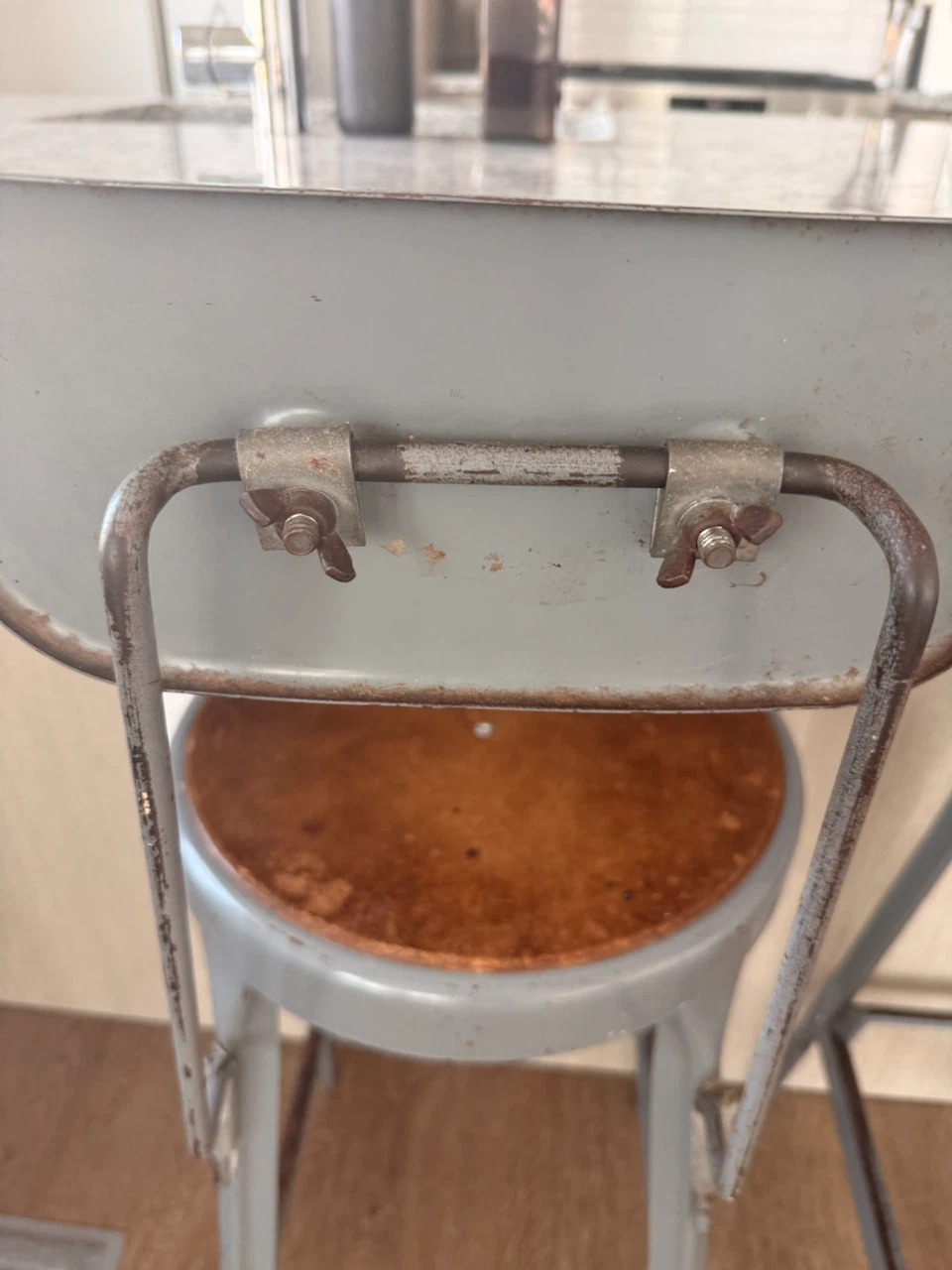 Matching Vintage Industrial Style Bar Stools From NASA - photo 4