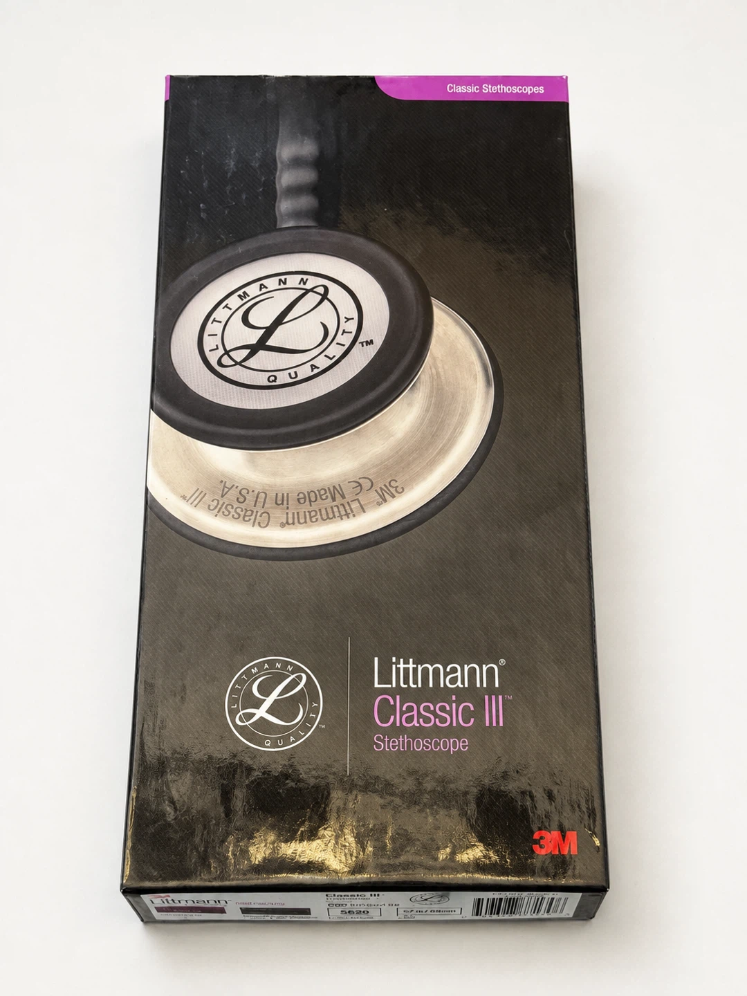 Brand New 3M Littmann Classic III Stethoscope – Pink and Gold