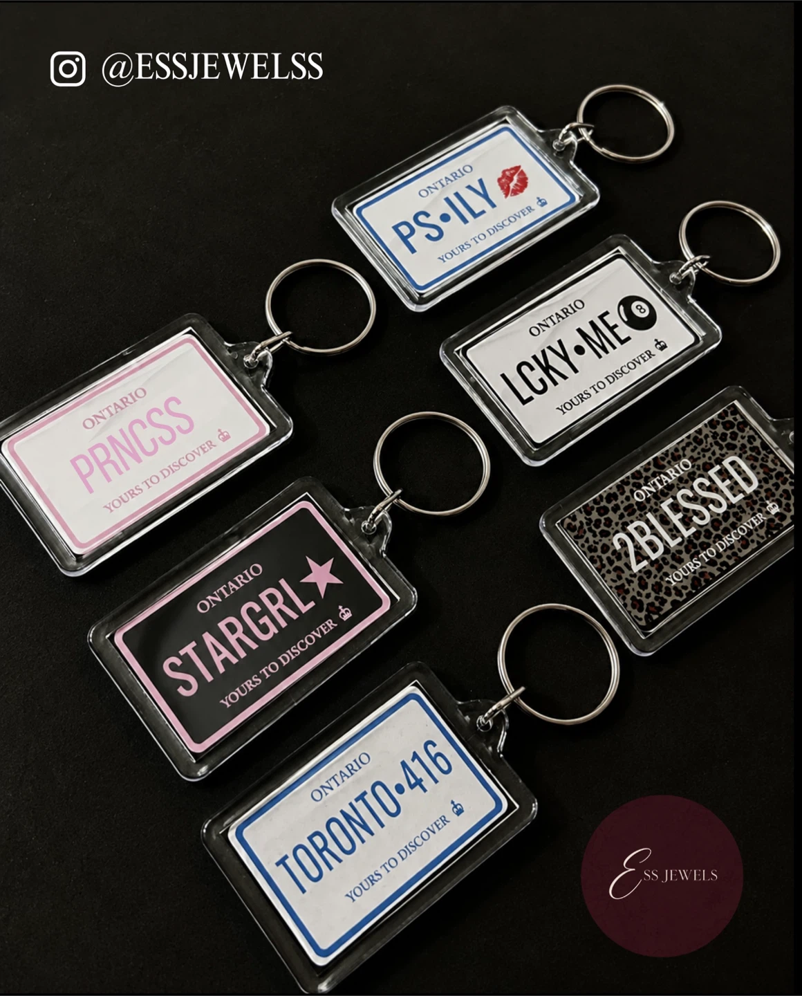 Custom TRENDY License Plate Keychains