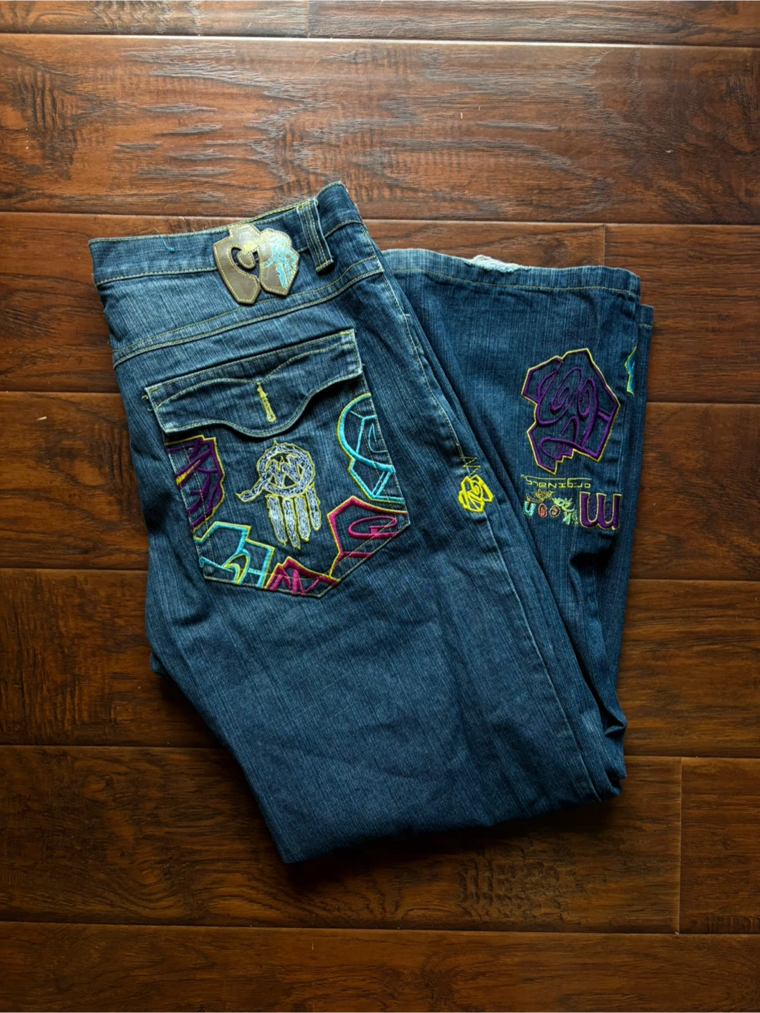 Vintage Miskeen Originals denim baggy jeans 38 y2k