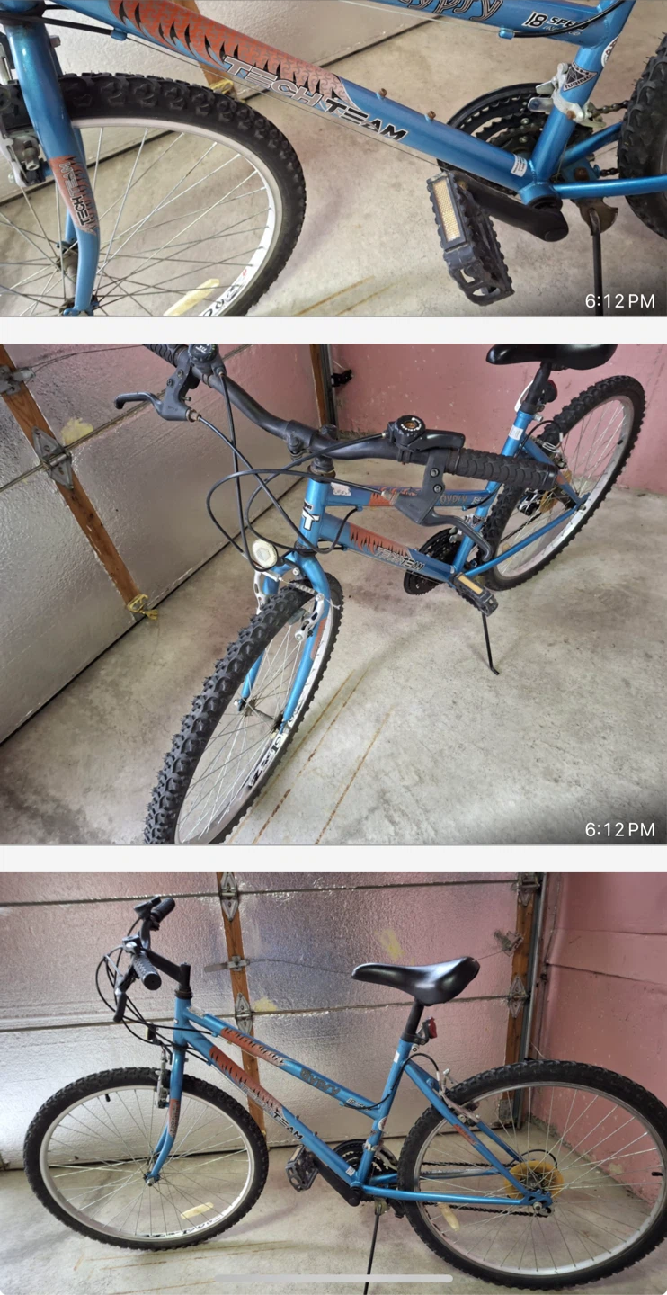 Blue Tech Team 18-Speed Bike