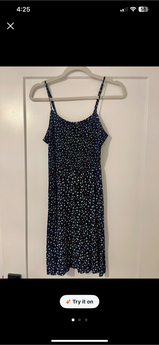 Navy Floral Summer Dress