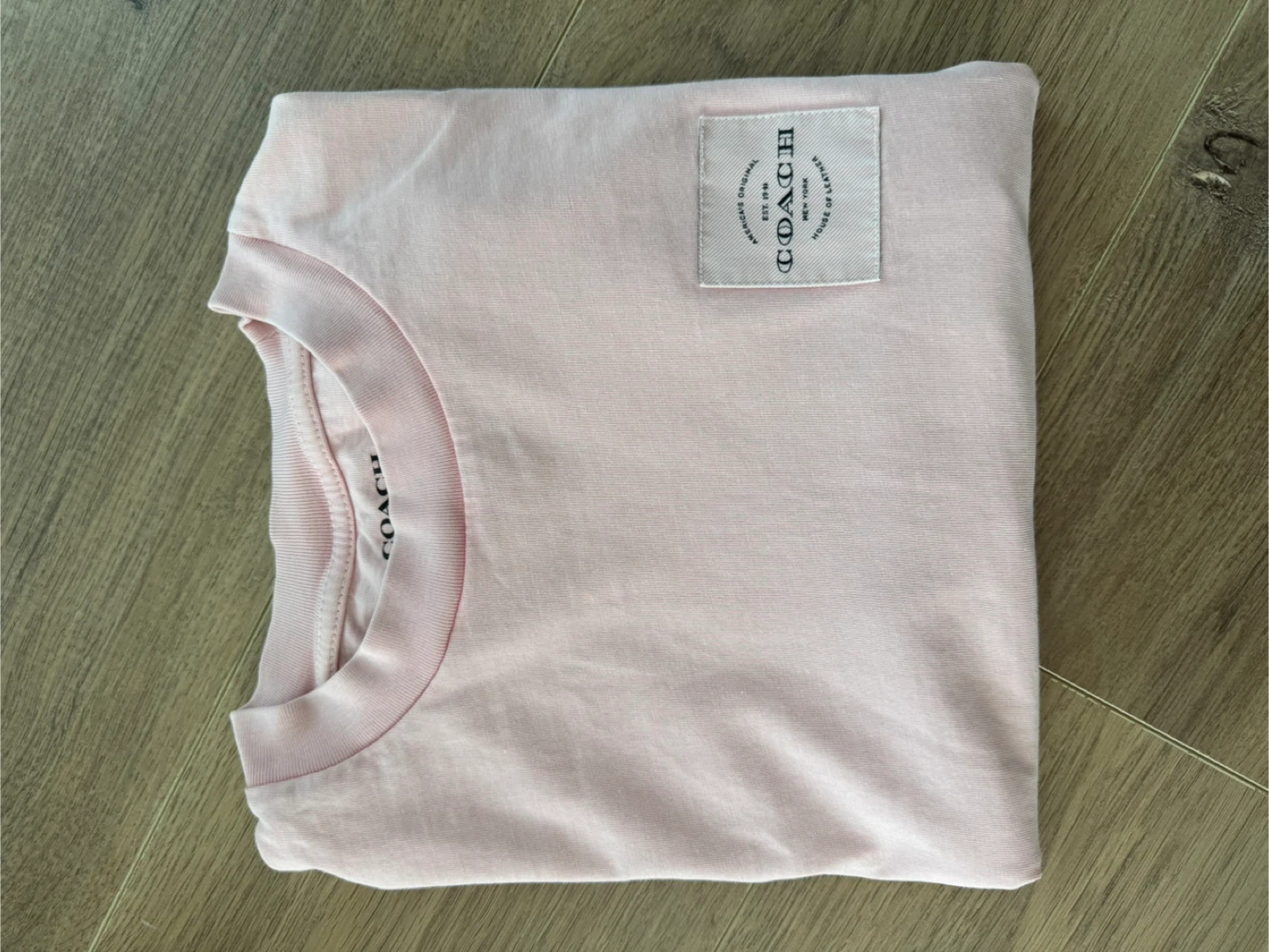 Original Coach Light Pink Cropped T-Shirt - photo 3