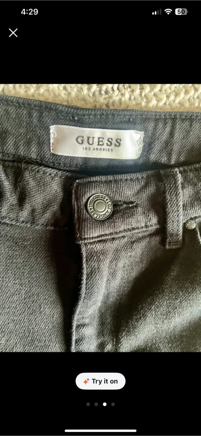 Guess Black Denim Cutoff Shorts - photo 3