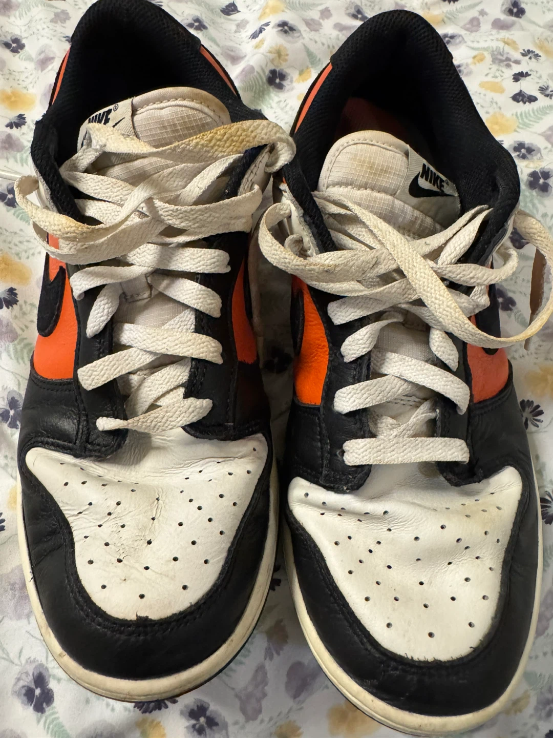 Nike Dunk Low White Orange Black Sneakers